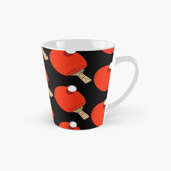Item preview, Ping-Pong Pattern - Red in Black Version - Table Tennis Player Motif Pingpong Match designed and sold by Millusti.