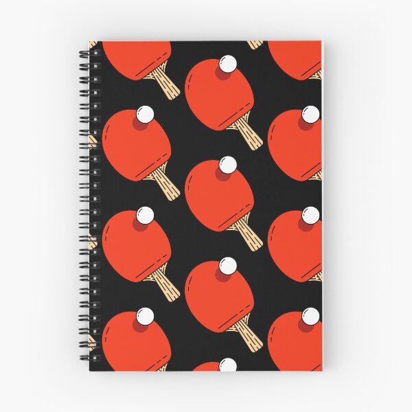 Item preview, Ping-Pong Pattern - Red in Black Version - Table Tennis Player Motif Pingpong Match designed and sold by Millusti.