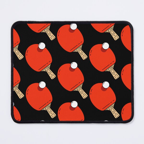 Item preview, Ping-Pong Pattern - Red in Black Version - Table Tennis Player Motif Pingpong Match designed and sold by Millusti.