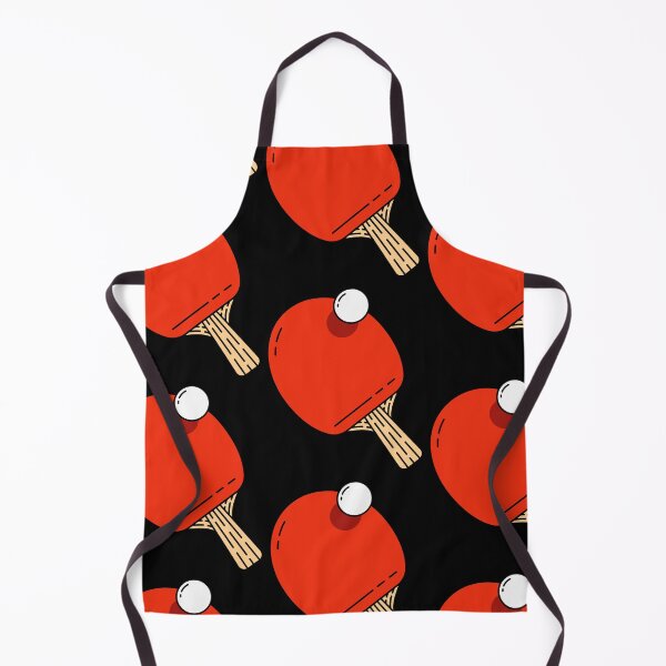 Item preview, Ping-Pong Pattern - Red in Black Version - Table Tennis Player Motif Pingpong Match designed and sold by Millusti.