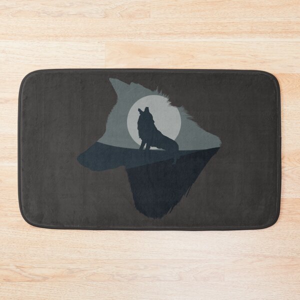 Item preview, Silhouette Wolf Head with Howling Wolf Inside (No Claw Mark) designed and sold by shindeku.