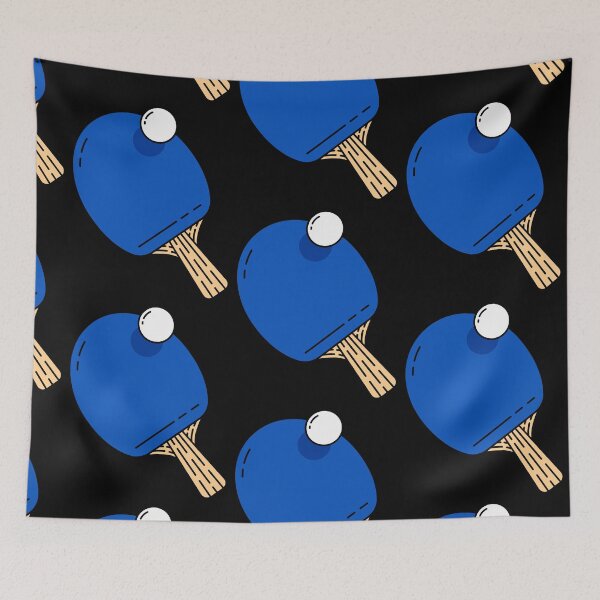 Item preview, Ping-Pong Pattern - Blue in Black Version - Table Tennis Pingpong Master designed and sold by Millusti.