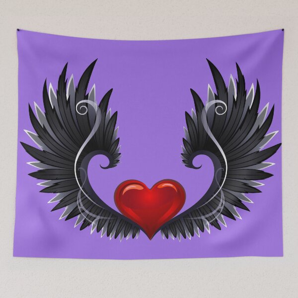 Item preview, Dark Angel Wings & Heart designed and sold by BiancaDPetals.