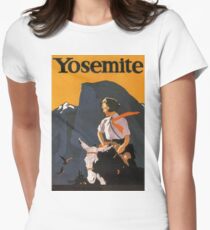 Yosemite, National Park, USA, Tourist vacation, vintage travel, poster Women's Fitted T-Shirt