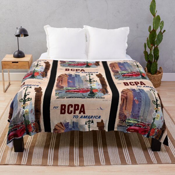 Item preview, Vintage Travel Poster Fly BCPA to America designed and sold by TanyaHami62664.