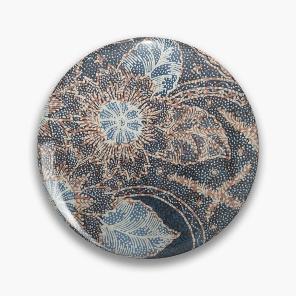 Item preview, Indonesia hand-drawn combination floral flower blue leaves plant batik pattern from Pekalongan designed and sold by Morcawork.