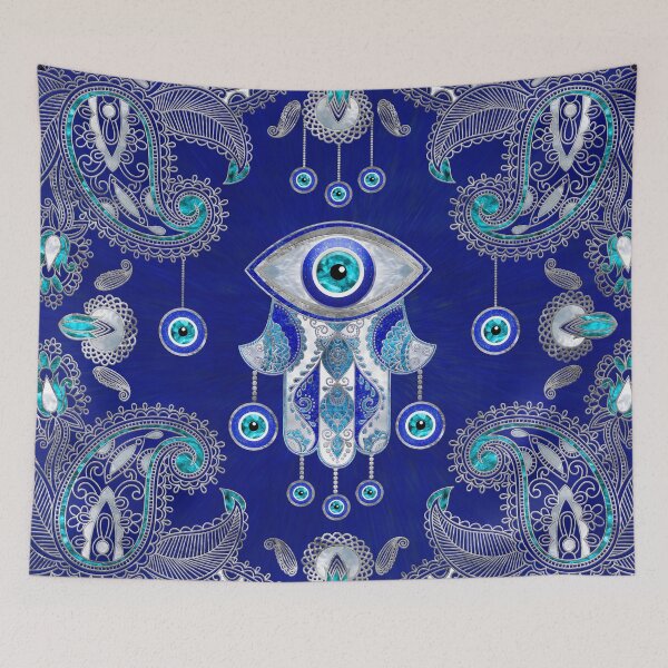 Item preview, Hamsa Hand -Evil Eye Amulet Ornament designed and sold by k9printart.