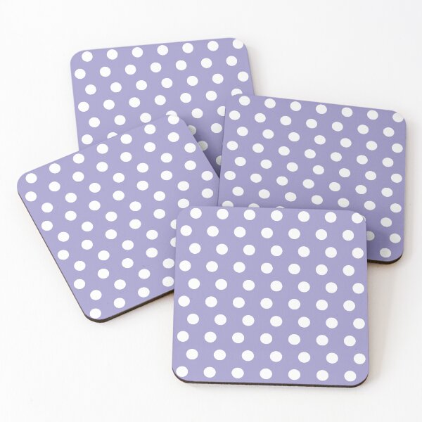 Artikelvorschau, Klassisches Polka Dot Pattern_White Medium Purple Strong Violet Lavender entworfen und verkauft von mimihuang creations.