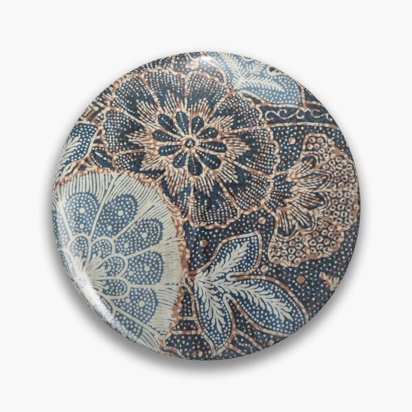 Item preview, Indonesia hand-drawn combination floral flower blue leaves plant batik pattern from Pekalongan designed and sold by Morcawork.
