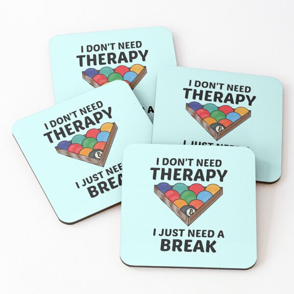 Artikelvorschau, Ich brauche keine Therapie, ich brauche nur eine Pause - lustiges Billard-Sprichwort entworfen und verkauft von shopaminute.