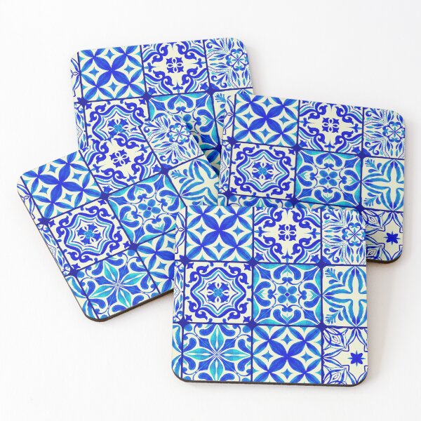 Item preview, BLUE AND WHITE TILE designed and sold by Swooncake Press.