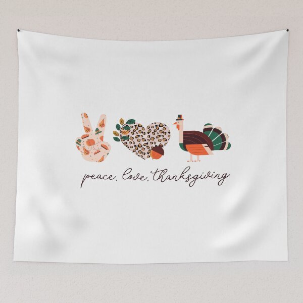 Item preview, Leopard Heart Thanksgiving Turkey, Peace Love Thanksgiving design designed and sold by Merchking1.