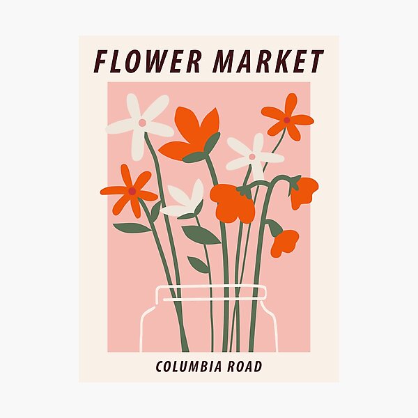 Item preview, Impression de marché aux fleurs, Columbia road, Art floral, Art floral, Impression d'art esthétique, Art de la pêche designed and sold by KristinityArt.