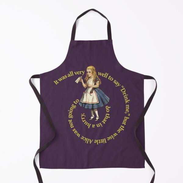 Item preview, Alice in Wonderland Drink Me illustration with spiral text designed and sold by RetroImages.