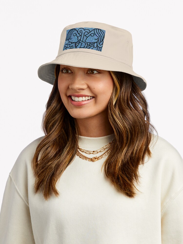 Thumbnail 5 of 6, Bucket Hat, The sacred Norse (viking) coupled designed and sold by Odinist.