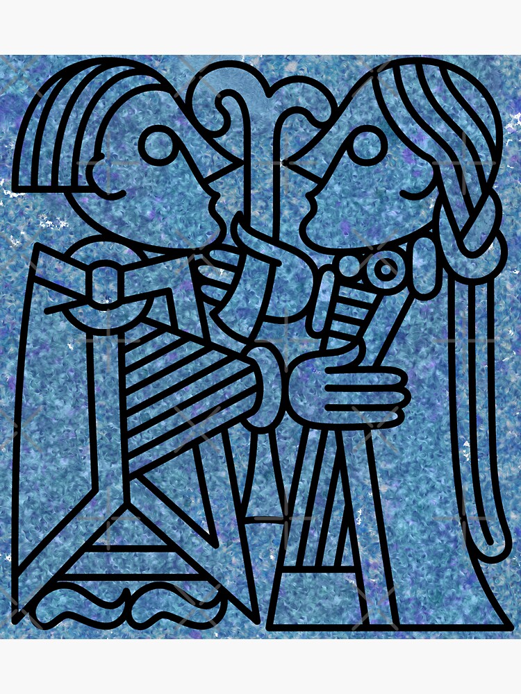Thumbnail 3 of 3, Sticker, The sacred Norse (viking) coupled designed and sold by Odinist.