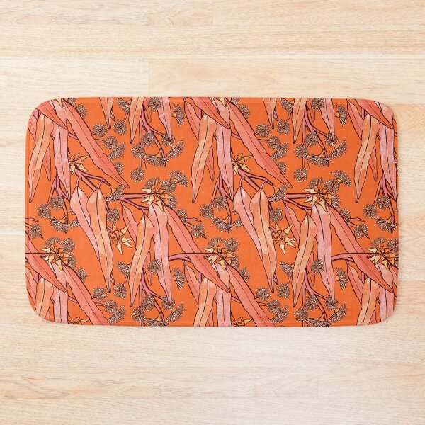 Item preview, Sunburnt Eucalyptus Garden Leaves - Orange And Pink designed and sold by Sketchbook Designs.
