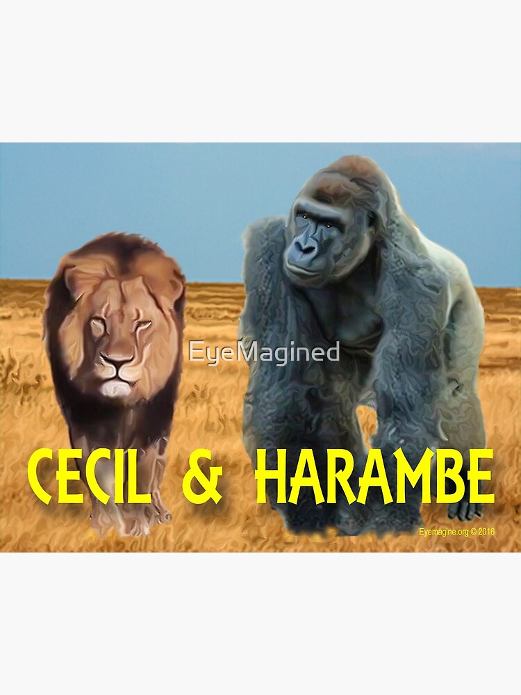 Harambe and Cecil Together by EyeMagined