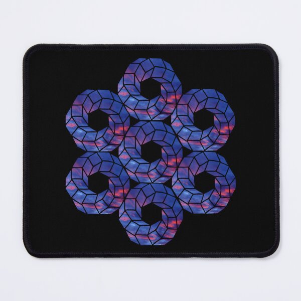 Item preview, Cube Torus Dark Red Blue Sky Mania designed and sold by createVisions.