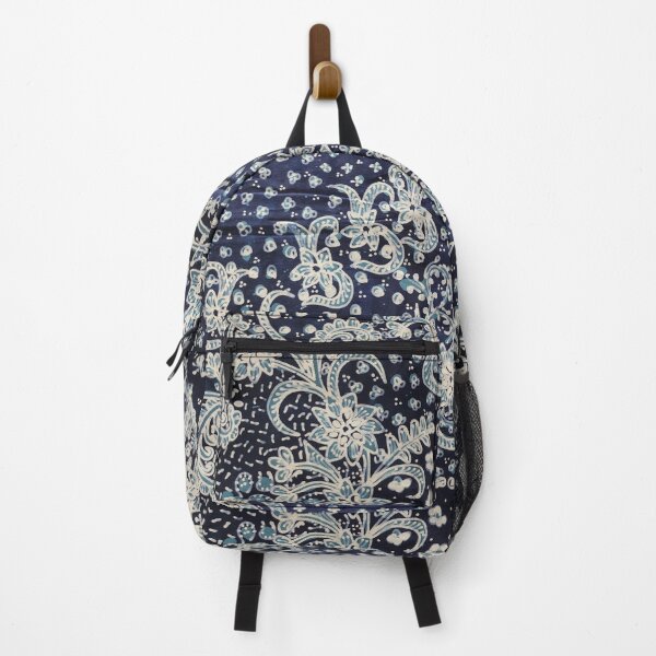 Item preview, Indonesia hand-drawn batik tulis blue white floral pattern from Lasem designed and sold by Morcawork.