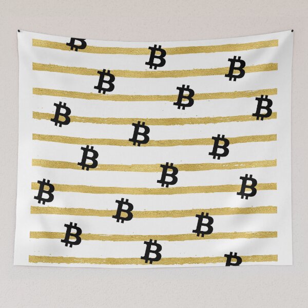 Item preview, Bitcoin Pattern in Gold Slant designed and sold by CryptoBeings.