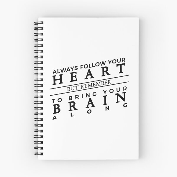 Item preview, Follow Your Heart Use Your Brain Funny Design designed and sold by Articulate.