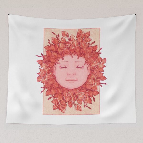Item preview, Red Sleeping Baby - Forest Faces designed and sold by Brett Miley.