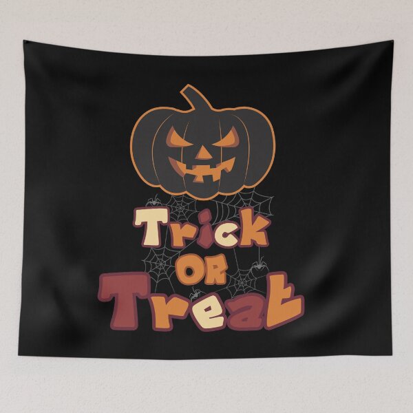 Item preview, Pumpkin And Spiderweb Trick Or Treat Halloween designed and sold by onzpacesdesign.