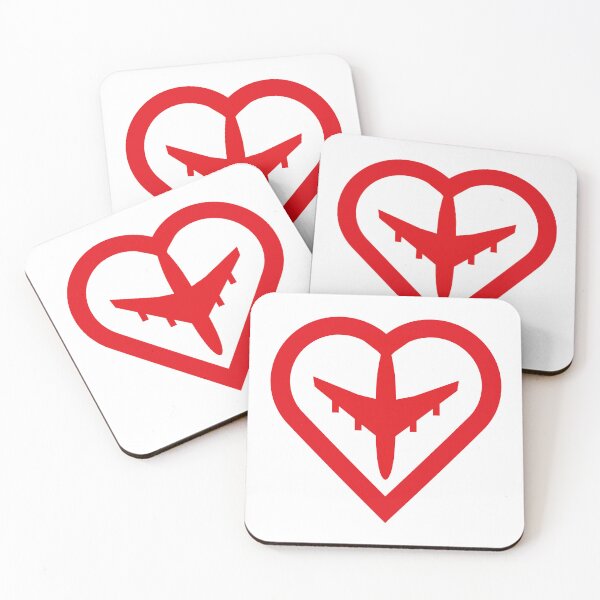 Item preview, Lovely airplane inside a heart minimalist design designed and sold by avionbubble.