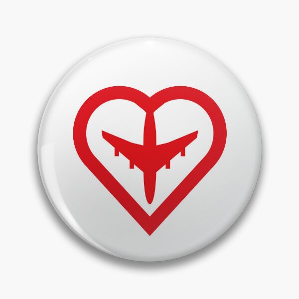 Item preview, Lovely airplane inside a heart minimalist design designed and sold by avionbubble.