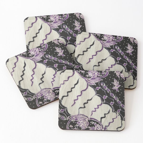 Item preview, Indonesia hand-drawn batik tulis purple floral lereng Lasem designed and sold by Morcawork.