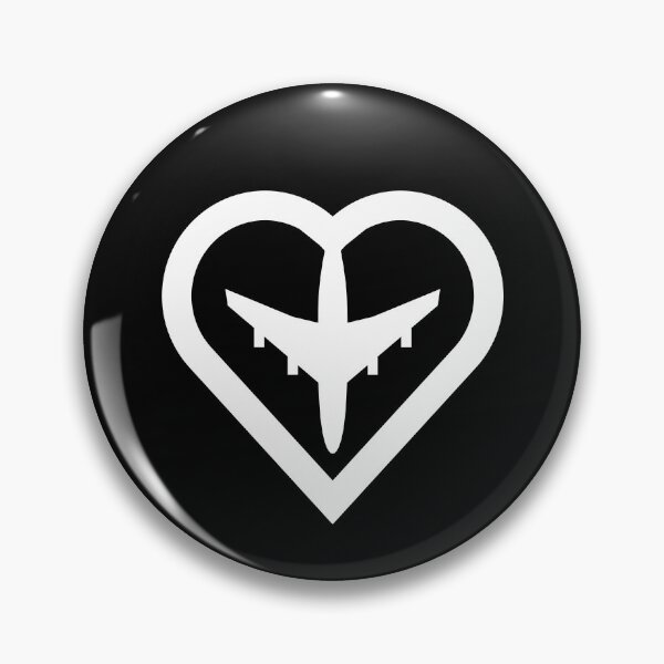 Item preview, Copy of Lovely airplane inside a heart minimalist design - white designed and sold by avionbubble.