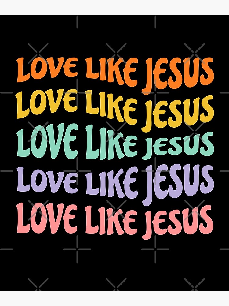 Love Like Jesus Positive Catholic Preppy Retro Chr Hoodie