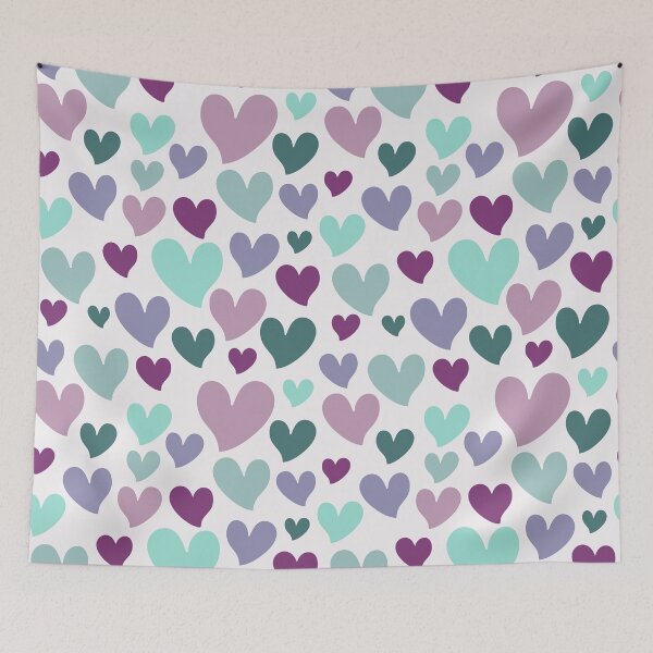 Item preview, Soft Colored Doodle Hearts designed and sold by nessikk.