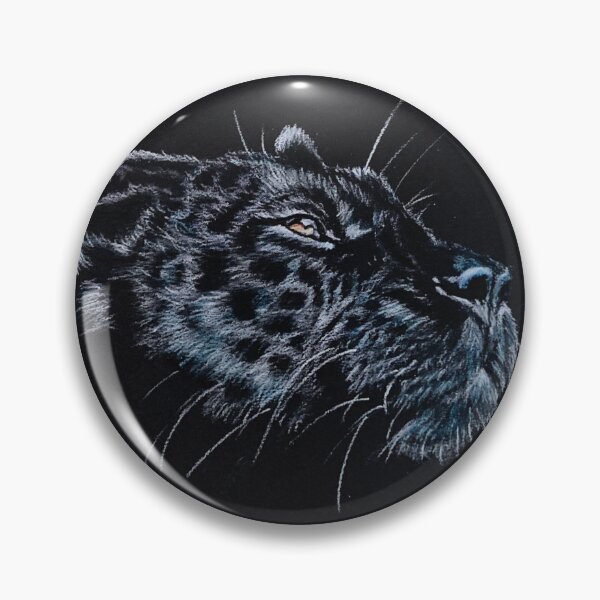 Item preview, Wild black panther on black background | feline designed and sold by NathBros.
