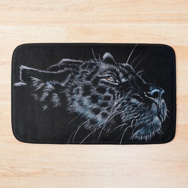 Item preview, Wild black panther on black background | feline designed and sold by NathBros.