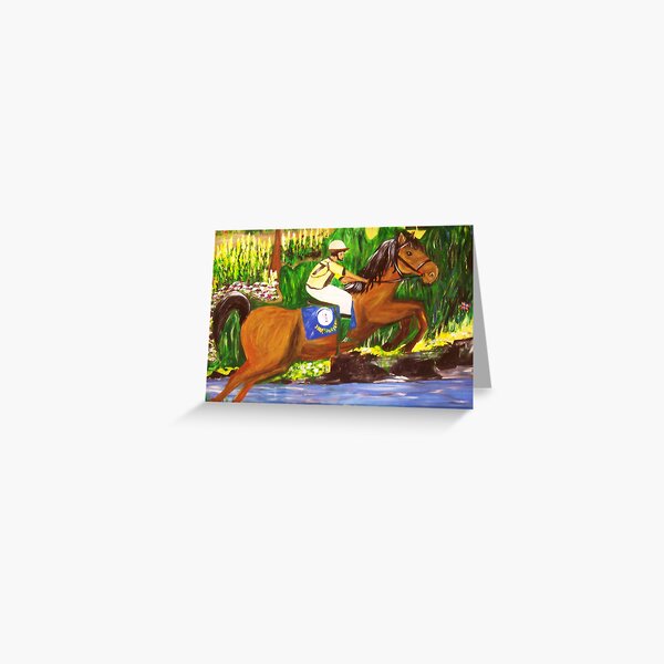 Kentucky Derby Horse by Gretchen Smith Greeting Card