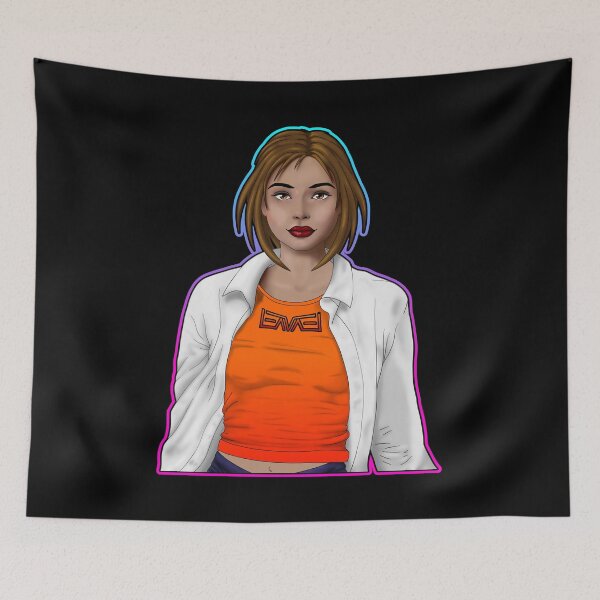Item preview, Pretty woman with shirt and colorful frame designed and sold by LEAVAEL.