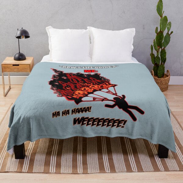 Item preview, Burning parachute "How's life going" up in flames but IDGAF designed and sold by IMNIUM.