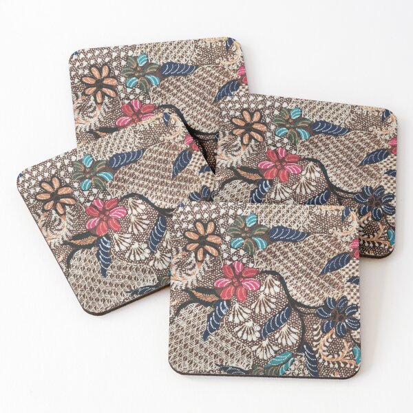 Item preview, Indonesia hand drawn batik tulis brown sogan flower plant pattern Pamekasan Madura designed and sold by Morcawork.
