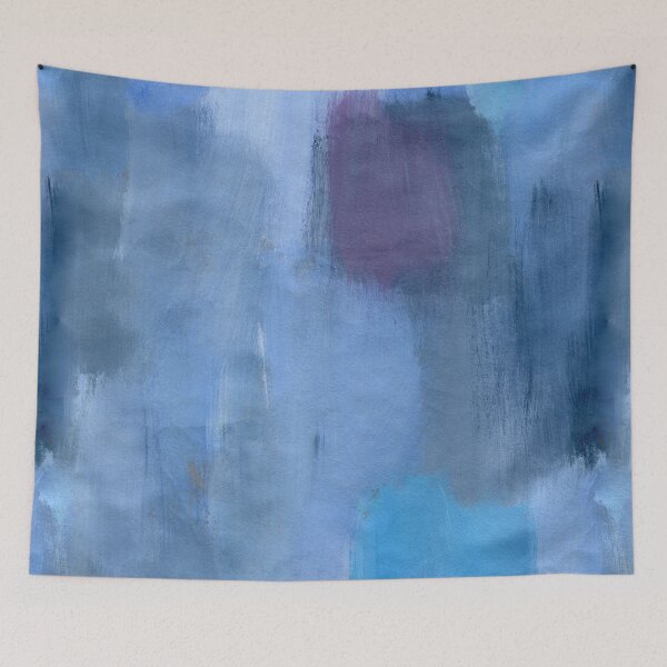 Item preview, Blue Geometric Abstract Painting designed and sold by squirrell.