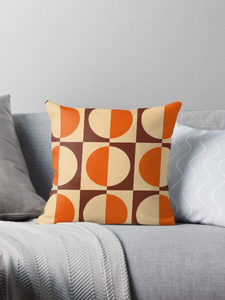 Item preview, Retro Geometric Half Square and Circle Pattern 233 designed and sold by tonymagnerart.