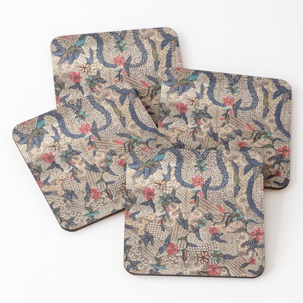 Item preview, Indonesia hand drawn cotton batik tulis fabric brown flower plant leaves pattern Pamekasan Madura designed and sold by Morcawork.