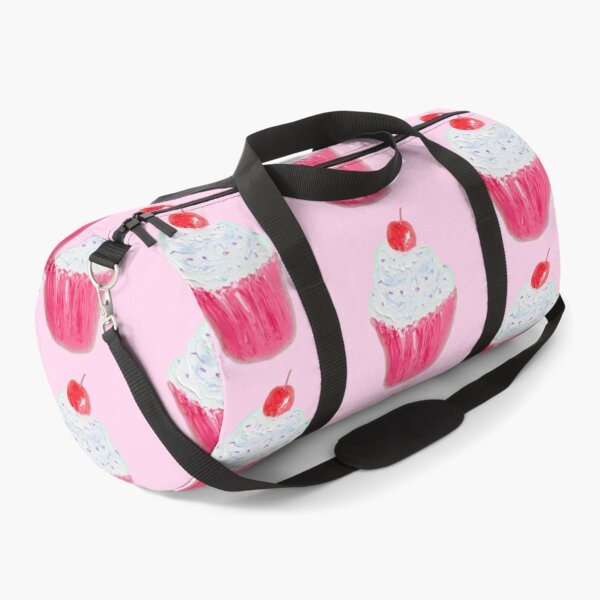 Item preview, Cupcake with frosting on pink background designed and sold by MatsonArtDesign.