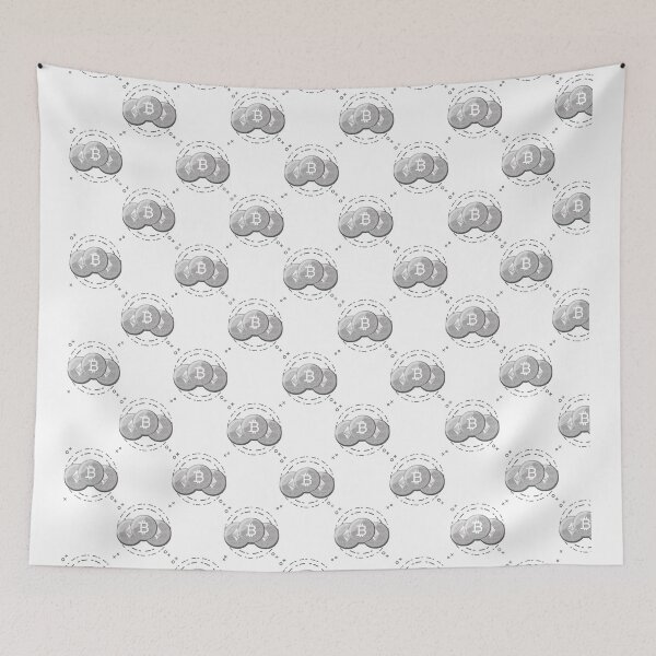 Item preview, Bitcoin and Ethereum Pattern in Grey designed and sold by CryptoBeings.