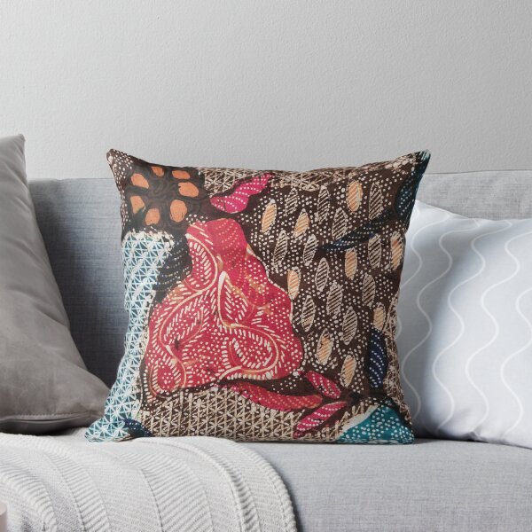 Item preview, Indonesia hand drawn traditional batik brown flower plants pattern Pamekasan Madura designed and sold by Morcawork.