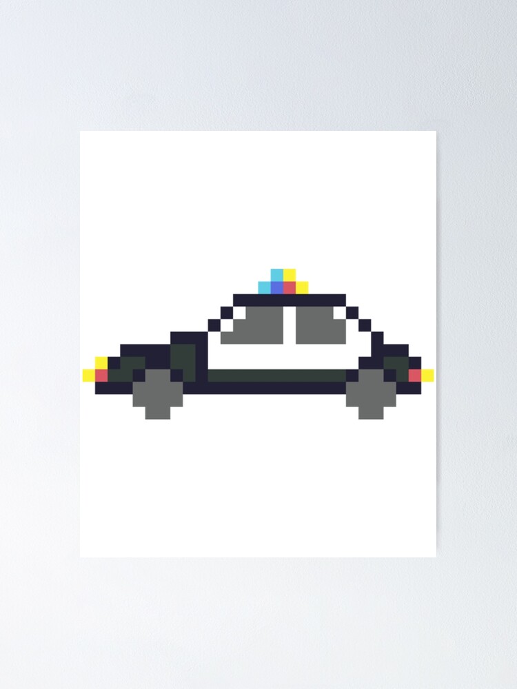 "Pixel art police car" Poster for Sale by LindaMelody | Redbubble