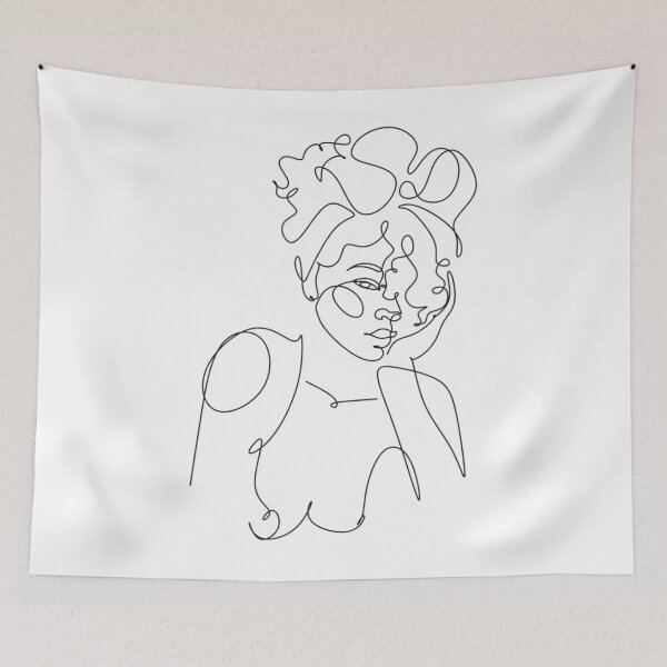 Item preview, Female Nude Line Art Drawing Minimalistic designed and sold by StefanDumfries.