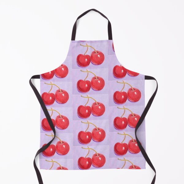 Item preview, Two Bright Red Cherries painting designed and sold by MatsonArtDesign.