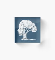 Psychology Tree Unique Symbol Environmental Philosophy Acrylic Block
